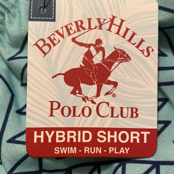 NWT BEVERLY HILLS POLO CLUB Blue Hybrid Bathing Suit Medium - Picture 4 of 6